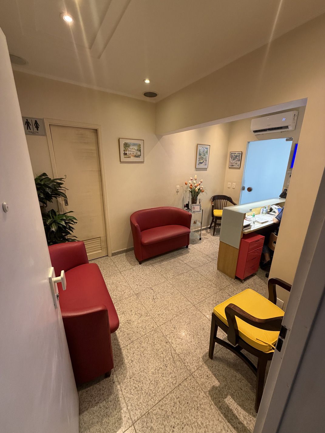 Sala de espera da clínica